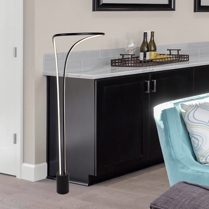 Artcraft - AC7589BK - LED Floor Lamp - Cortina - Matte Black