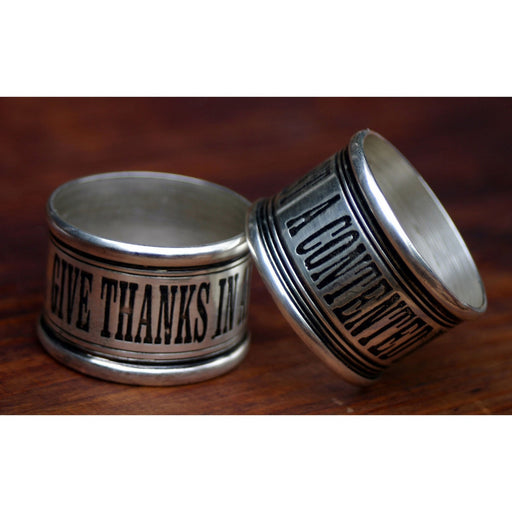 A Contented MindвЂ¦ Napkin Rings (Set Of 4)