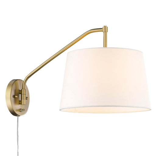 Ryleigh One Light Swing Arm Brushed Champagne Brass