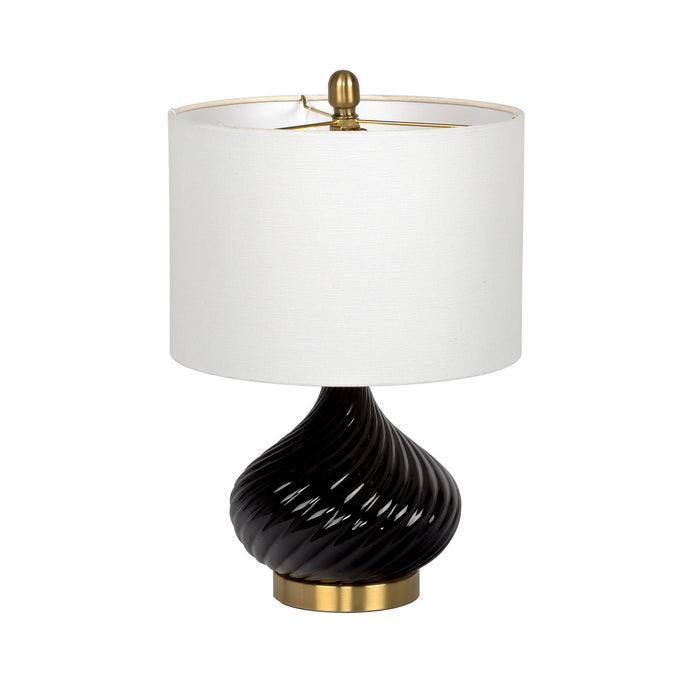Craftmade - 86216 - One Light Table Lamp - Table Lamp - Black Ceramic/Antique Brass
