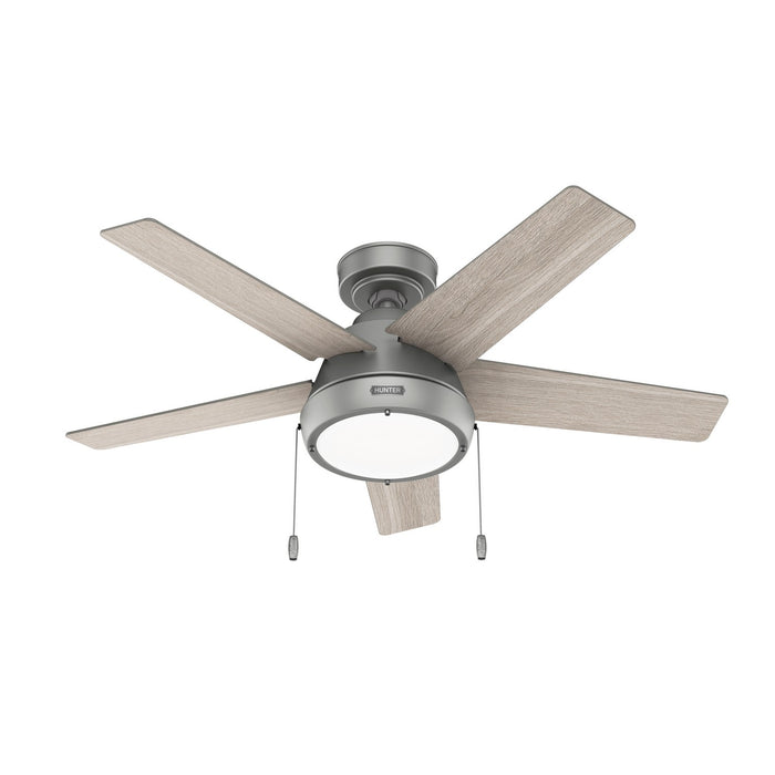 Hunter - 51384 - 44 InchesCeiling Fan - Burroughs - Matte Silver