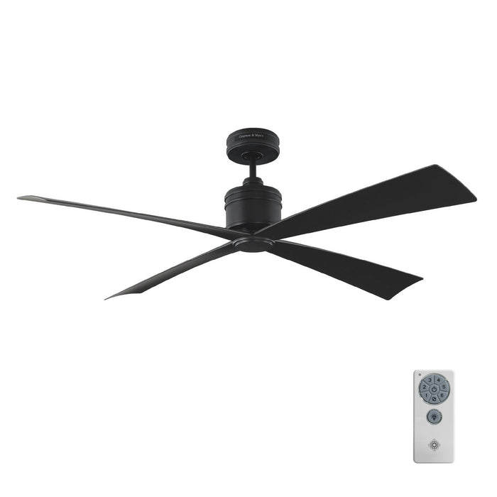 Visual Comfort Fan - 4LNCR56MBK - 56 Inch Ceiling Fan - Launceton - Midnight Black