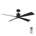 Visual Comfort Fan - 4LNCR56MBK - 56 Inch Ceiling Fan - Launceton - Midnight Black