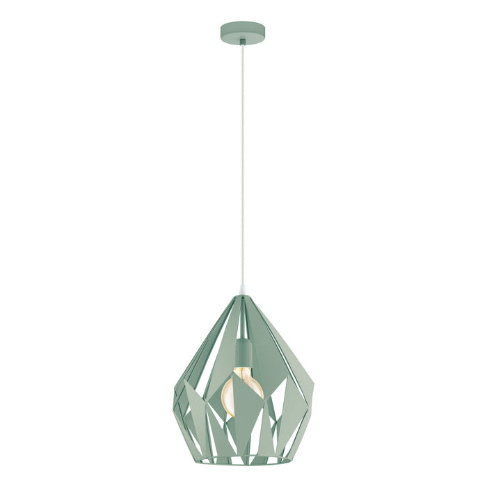 Eglo USA - 49026A - One Light Pendant - Carlton - Pastel Green