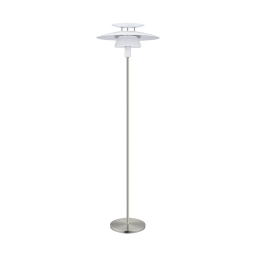 Brenda One Light Floor Lamp Satin Nickel