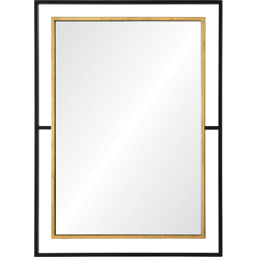 Gray Mirror Gold Leaf, Black