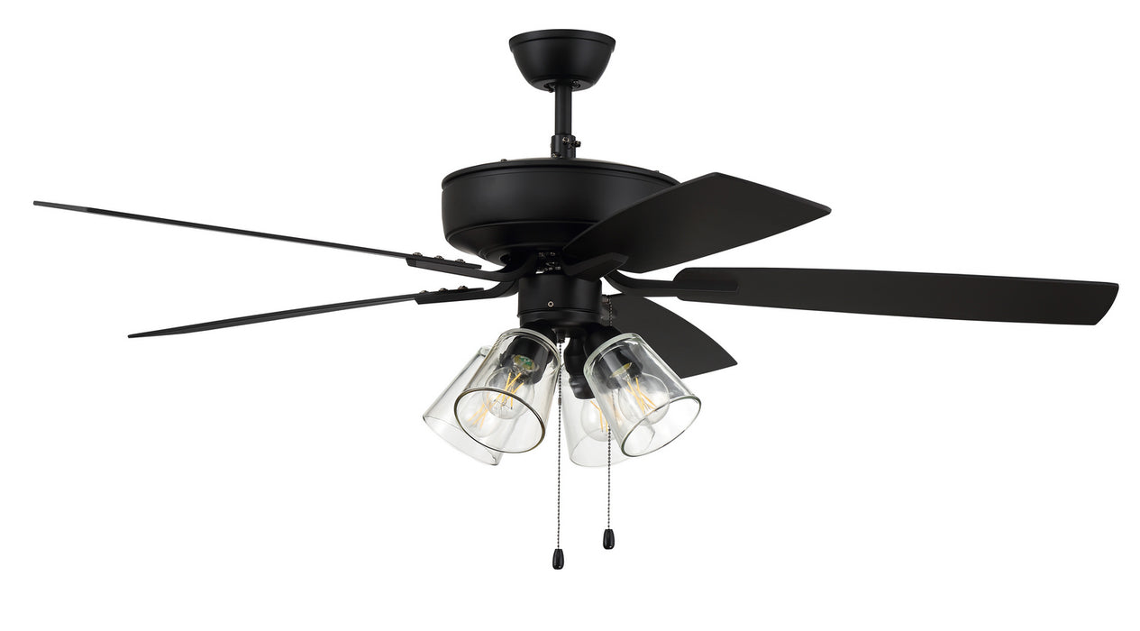 Craftmade - P104FB5-52FBGW - 52 Inch Ceiling Fan - Pro Plus 104 - Flat Black