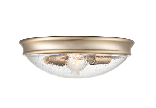 Two Light Flush Mount Modern Gold