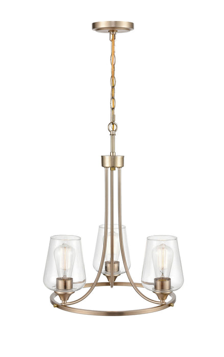 Millennium - 9723-MG - Three Light Chandelier - Ashford - Modern Gold