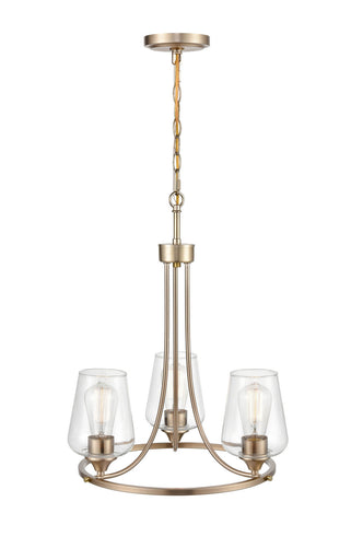 Ashford Three Light Chandelier Modern Gold