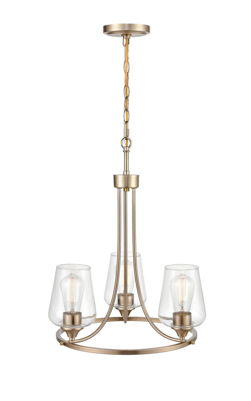 Millennium - 9723-MG - Three Light Chandelier - Ashford - Modern Gold
