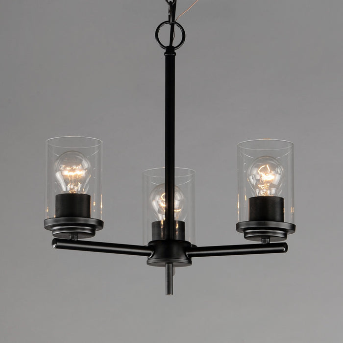 Maxim - 10203CLBK - Three Light Chandelier - Corona - Black