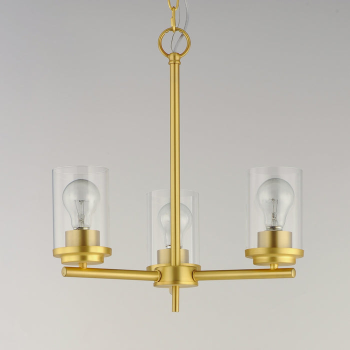 Maxim - 10203CLSBR - Three Light Chandelier - Corona - Satin Brass