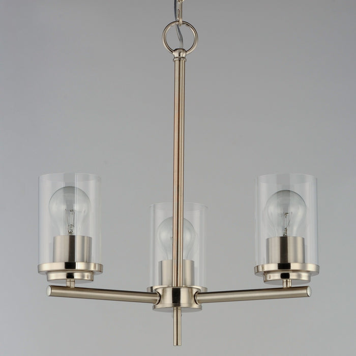 Maxim - 10203CLSN - Three Light Chandelier - Corona - Satin Nickel