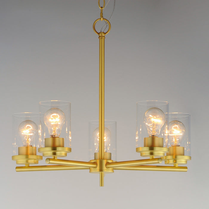 Maxim - 10205CLSBR - Five Light Chandelier - Corona - Satin Brass