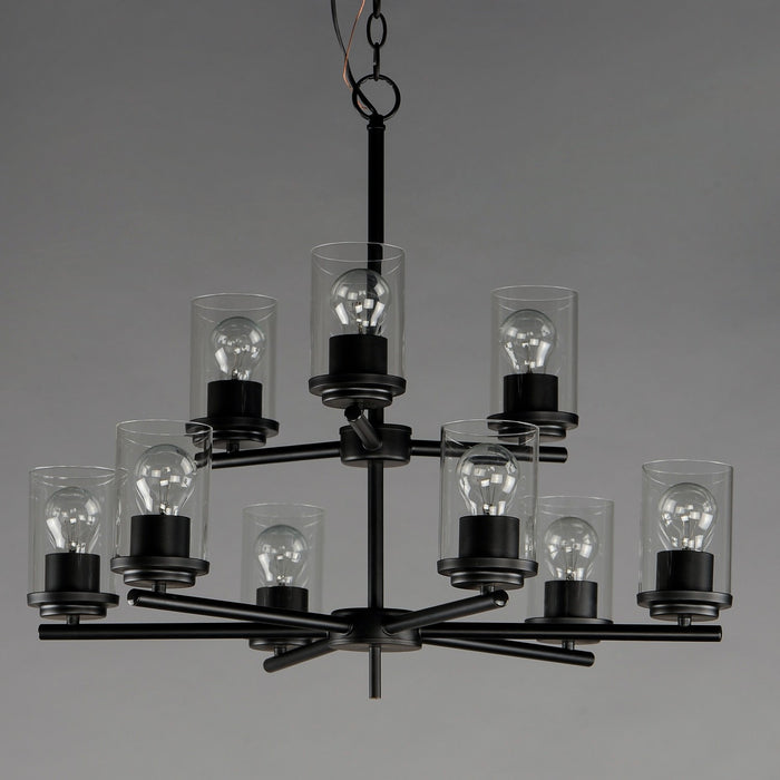 Maxim - 10206CLBK - Nine Light Chandelier - Corona - Black