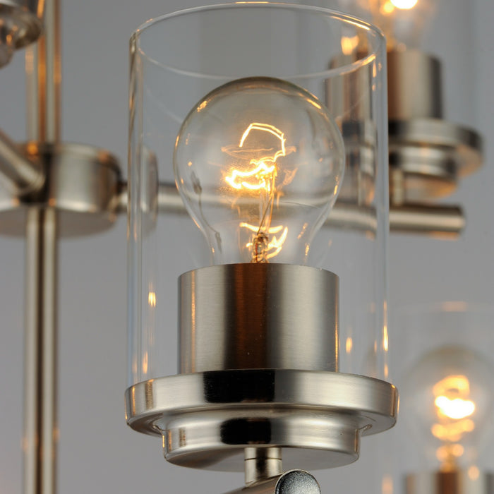 Maxim - 10206CLSN - Nine Light Chandelier - Corona - Satin Nickel