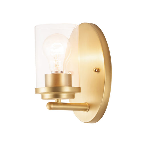 Corona One Light Wall Sconce Satin Brass