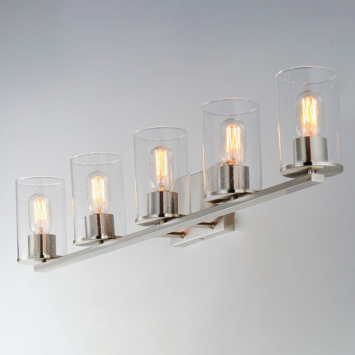 Maxim - 11845CDSN - Five Light Bath Vanity - Sleek - Satin Nickel