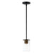 Maxim - 91840CDABBK - One Light Mini Pendant - Sleek - Antique Brass / Black