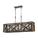 ELK Home - D4445 - Five Light Island Pendant - Stockyard - Weathered Zinc