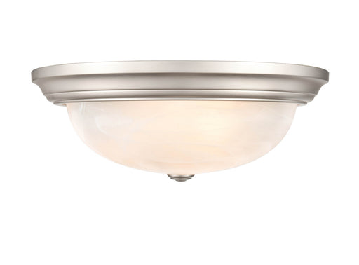 Three Light Flushmount Satin Nickel