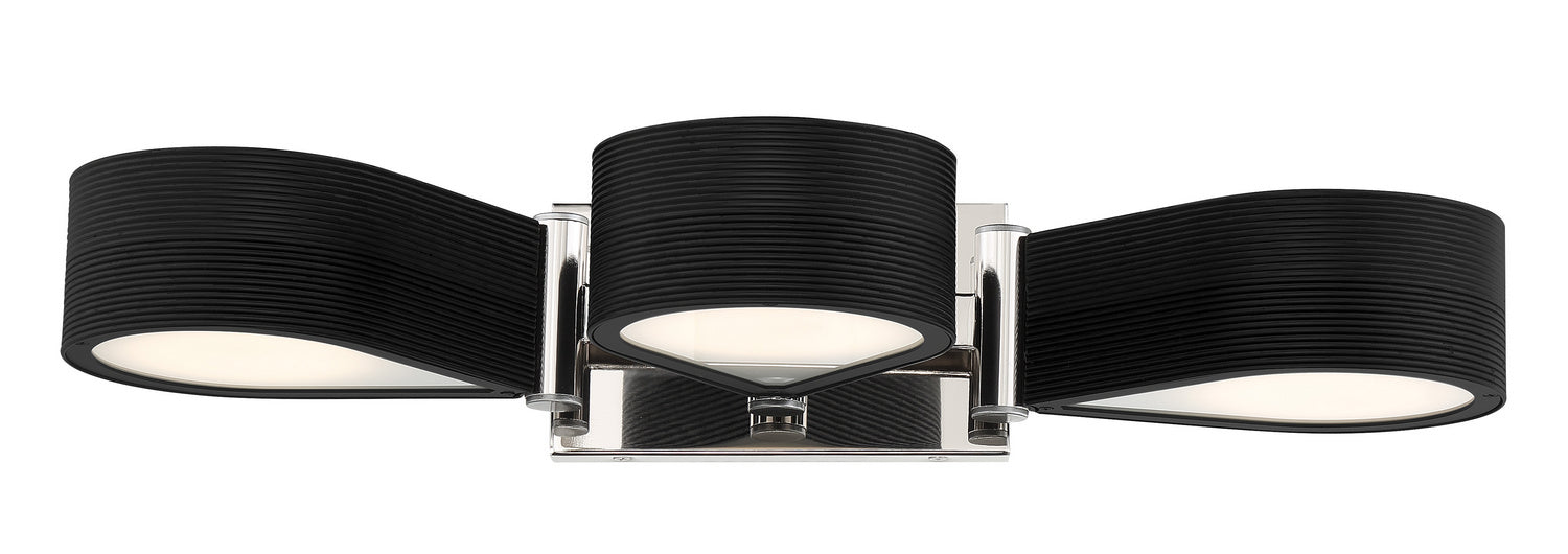 George Kovacs - P5343-572-L - LED Bath - Side Step - Polished Nickel And Coal