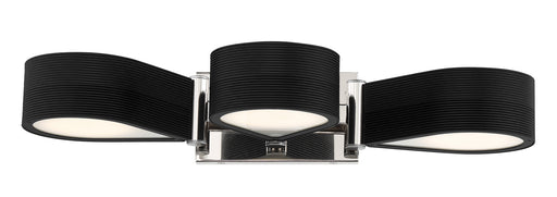 Side Step LED Bath Polished Nickel And Coal
