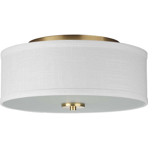Progress Lighting - P350130-012 - Two Light Semi-Flush Mount - Inspire - Satin Brass