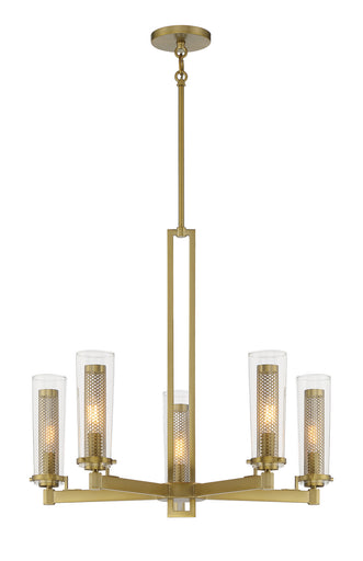 Emmerham Five Light Chandelier Soft Brass
