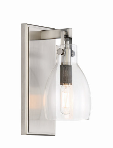 Tiberia One Light Bath Bar Plated Pewter
