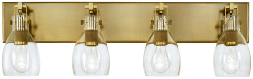 Tiberia Four Light Bath Bar Soft Brass
