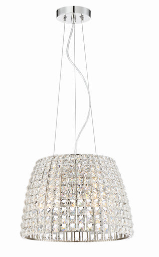 Via Roma Three Light Pendant Polished Nickel