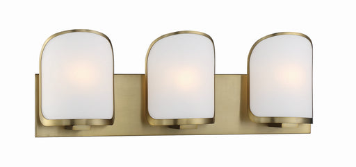 Bishop Crossing Three Light Bath Soft Brass