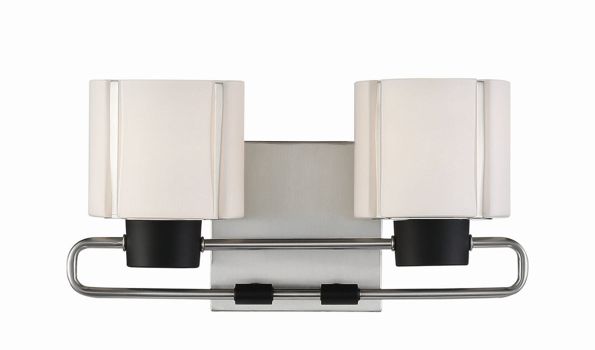 Minka-Lavery - 2462-691 - Two Light Bath - Waverly Plaza Bath - Brushed Nickel and Coal
