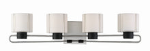 Minka-Lavery - 2464-691 - Four Light Bath - Waverly Plaza Bath - Brushed Nickel w/Coal