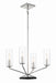 Minka-Lavery - 2494-572 - Four Light Chandelier - Highland Crossing - Polished Nickel w/Coal