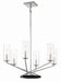 Minka-Lavery - 2495-572 - Six Light Chandelier - Highland Crossing - Polished Nickel w/Coal
