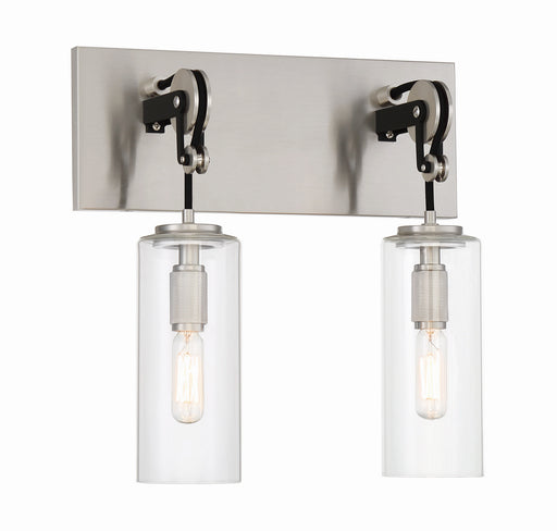 Pullman Junction Two Light Bath Coal w/Brushed Nickel