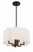 Minka-Lavery - 2954-572 - Four Light Pendant/Semi Flush Mount - Upham Estates - Coal w/Polished Nickel
