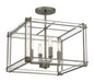 Minka-Lavery - 3859-756 - Four Light Semi Flush Mount - Langen Square - Antique Nickel