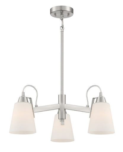 Beckonridge Three Light Chandelier Brushed Nickel