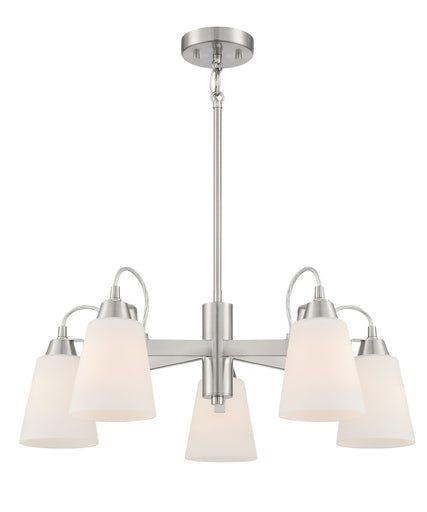 Beckonridge Five Light Chandelier Brushed Nickel