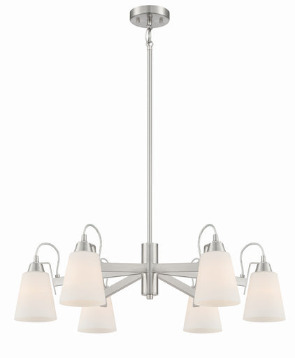 Beckonridge Six Light Chandelier Brushed Nickel