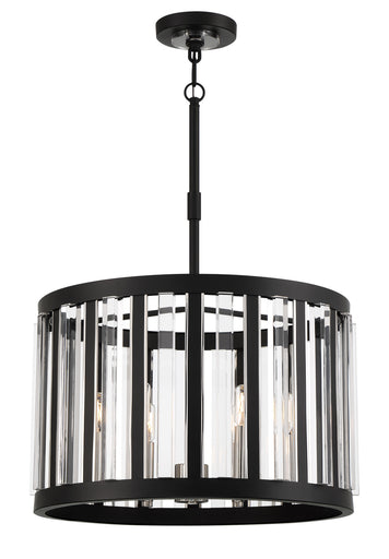 Majestic Splendor Six Light Chandelier Sand Coal And Polished Nickel