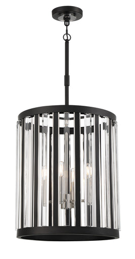 Majestic Splendor Four Light Pendant Sand Coal And Polished Nickel