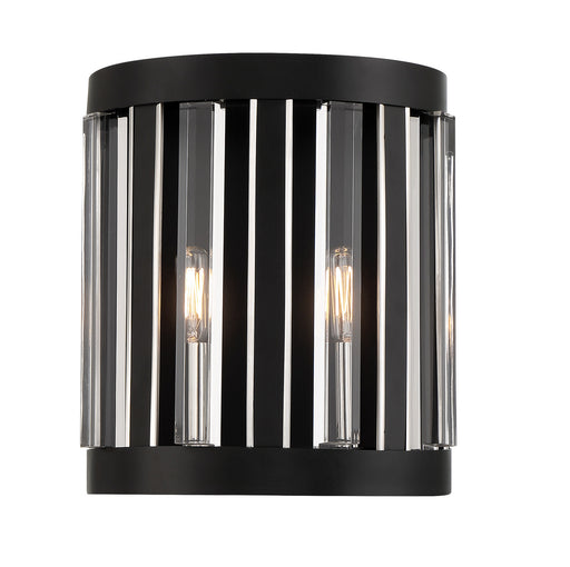 Majestic Splendor Two Light Wall Sconce Sand Coal And Polished Nickel