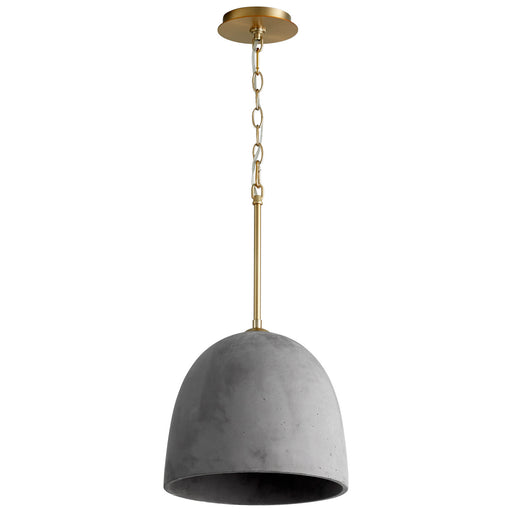 Dune LED Pendant Aged Brass|Dark Gray
