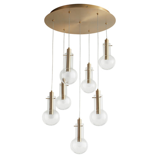 Primo LED Pendant Aged Brass