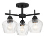 Minka-Lavery - 2172-66A - Three Light Semi Flush / Chandelier - Camrin - Coal